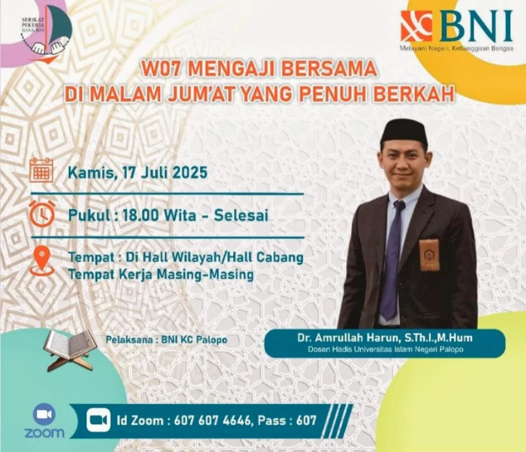 Malam Jum’at Penuh Berkah: BNI Hadirkan Dr. Amrullah Harun dalam Pengajian Rutin